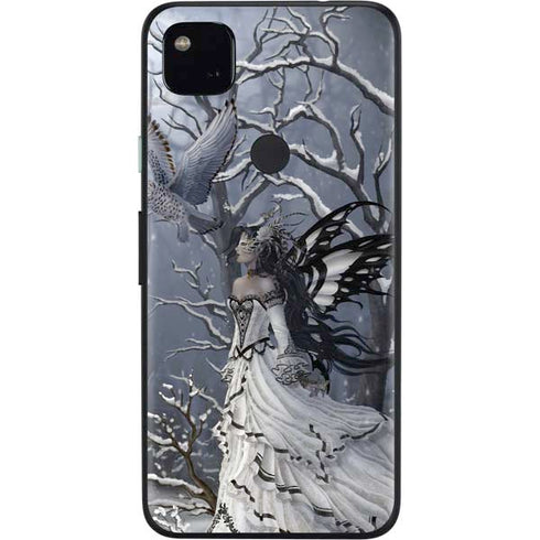 Fairy with Owl in Snow by Nene Thomas Google Pixel 4a Skin